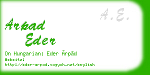 arpad eder business card