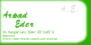 arpad eder business card